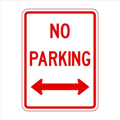 No Parking Double Headed Arrow
