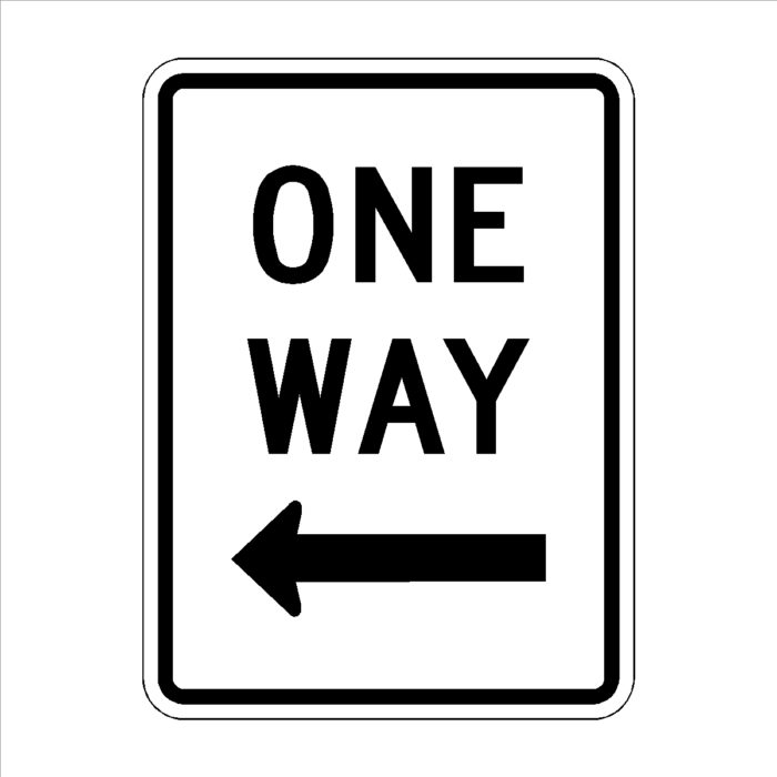 One Way Arrow Left