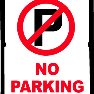 No Parking A-Frame Portable Message Sign