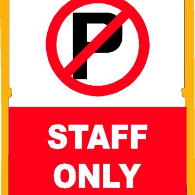 No Parking Staff Only A-Frame Portable Message Sign