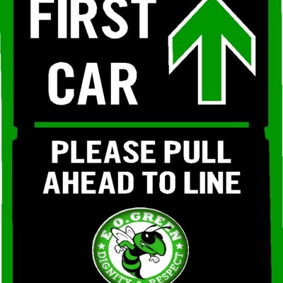 First Car Please Pull Ahead Custom A-Frame Portable Message Sign