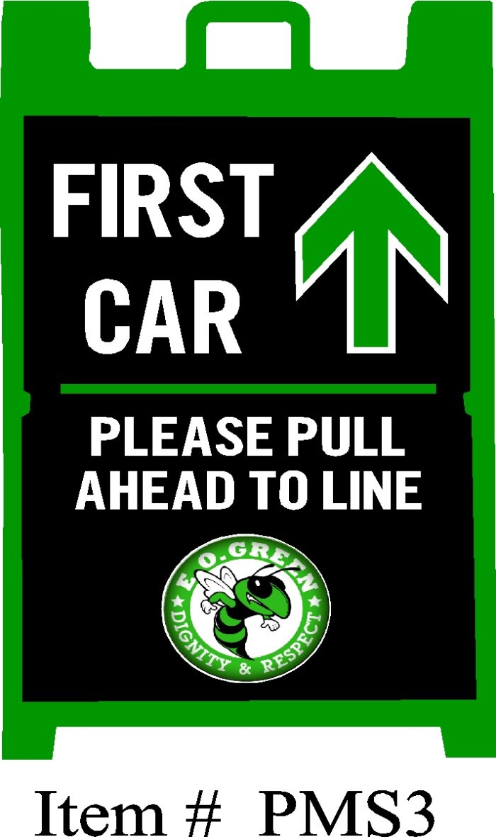 First Car Please Pull Ahead Custom A-Frame Portable Message Sign