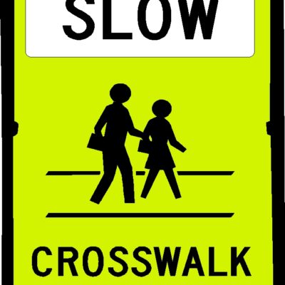Slow Crosswalk A-Frame Portable Message Sign