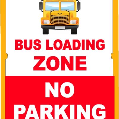 Bus Loading Zone A-Frame Portable Message Sign