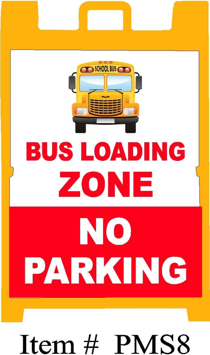 Bus Loading Zone A-Frame Portable Message Sign