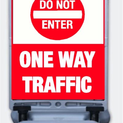 Do Not Enter - One Way Traffic Windsign Portable Message Sign