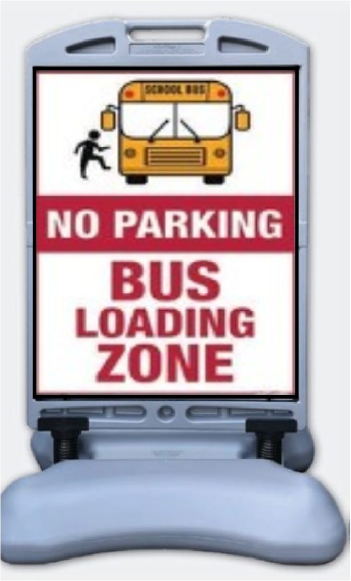 Bus Loading Zone Windsign Portable Message Signs