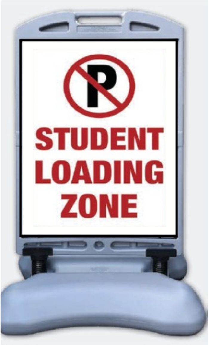 Student Loading Zone Windsign Portable Message Sign