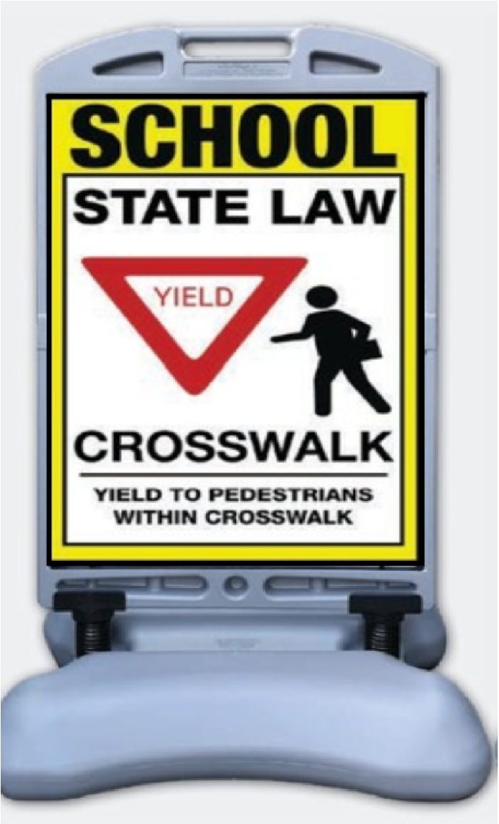 Crosswalk Yield Windsign Portable Message Signs