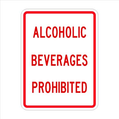 Alcoholic Beverages Prohibited