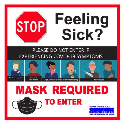 Custom Mask Required Window Cling