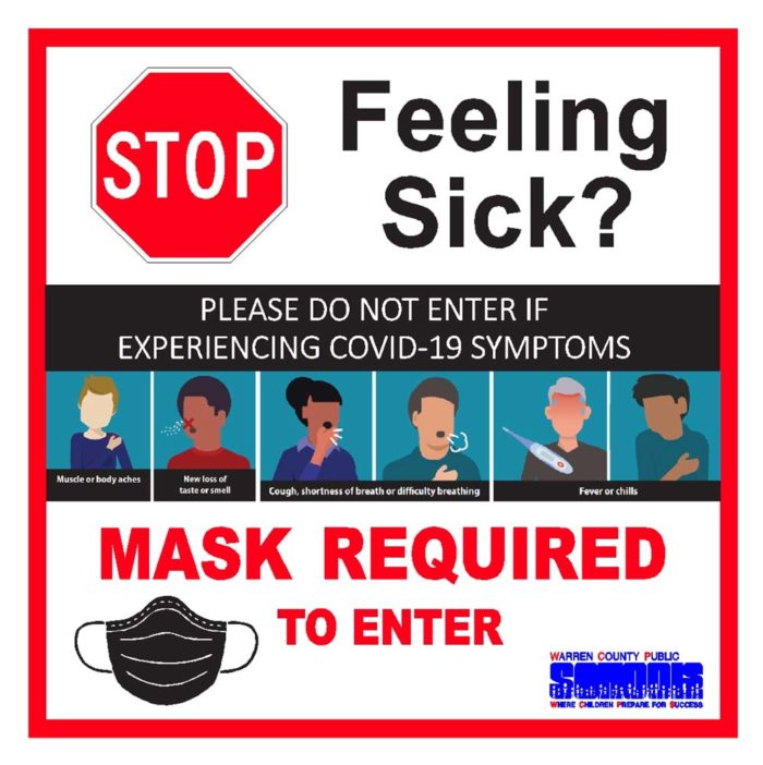 Custom Mask Required Window Cling