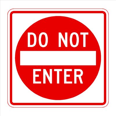 Do Not Enter