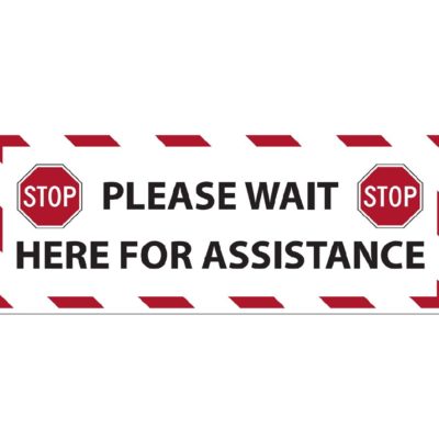 Please Wait Floor Decal
