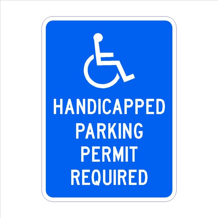 Handicapped Parking Permit Required