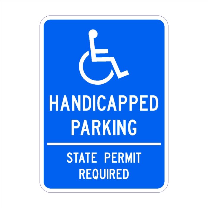 Handicapped Parking State Permit Required