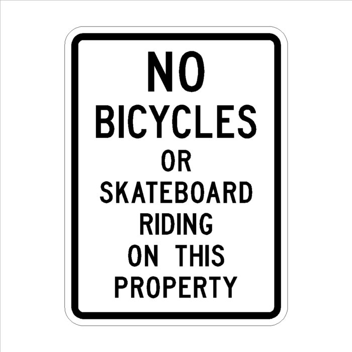 No Bicycles Or Skateboard Riding...