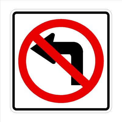 No Left Turn Symbol