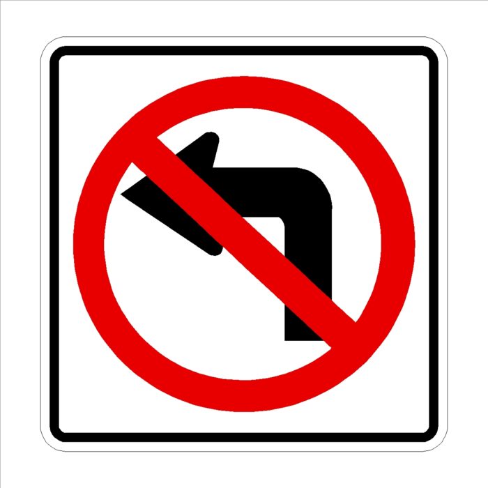 No Left Turn Symbol