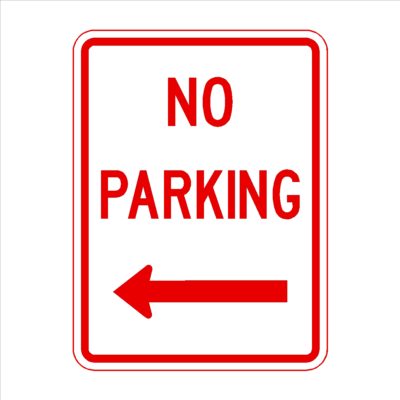 No Parking Arrow Right Left
