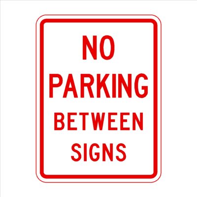 No Parking Between Signs