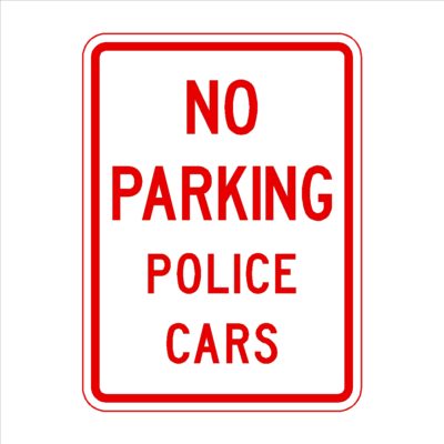 No Parking Police Cars