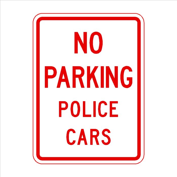 No Parking Police Cars