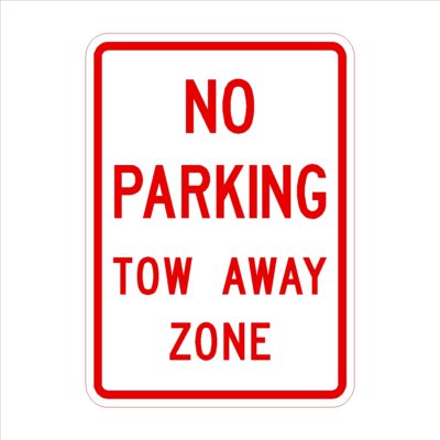 No Parking Tow Away Zone