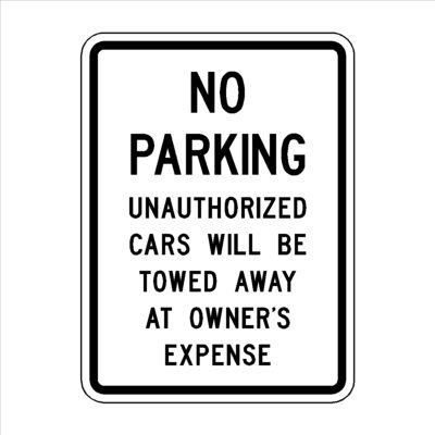 No Parking Unauthorized Cars...