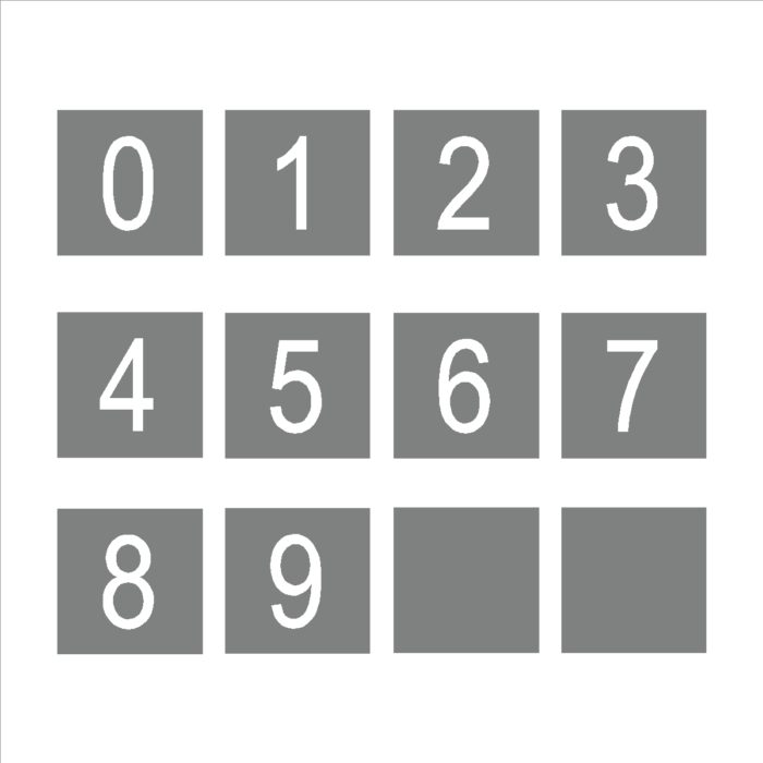 12 Piece Number Stencil Sets