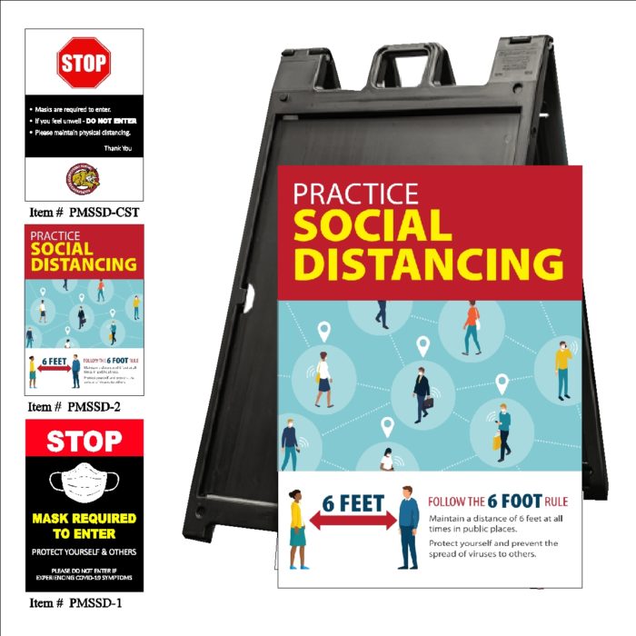 Social Distancing Portable Signs