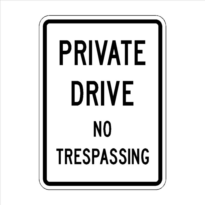 Private Drive No Trespassing