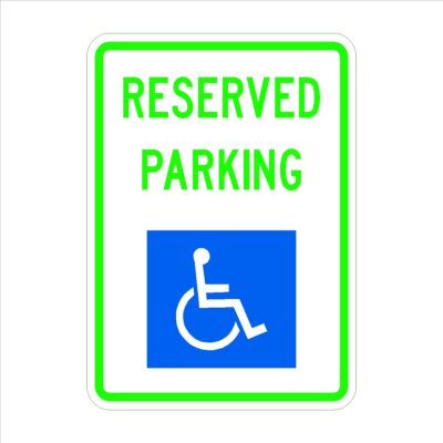 Reserved Parking (Handicap Symbol)