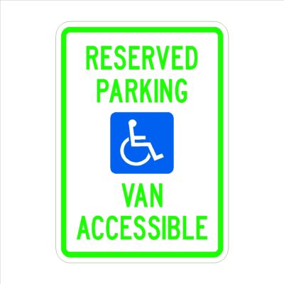 Reserved Parking (Handicap Symbol) Van Accessible