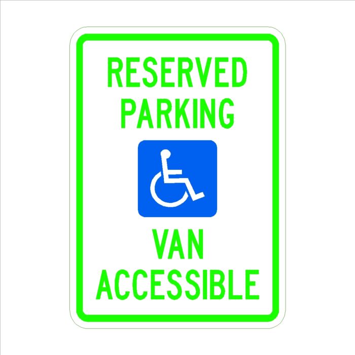 Reserved Parking (Handicap Symbol) Van Accessible