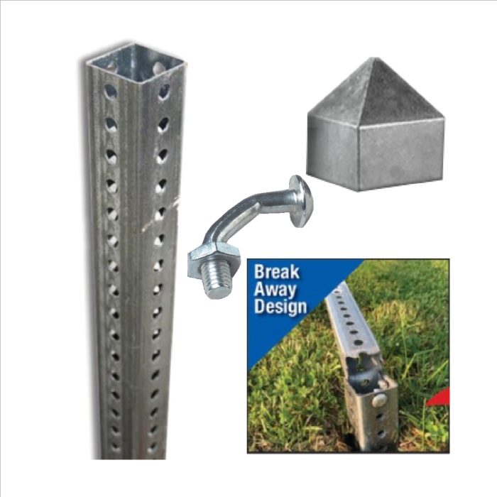 Square Post Break Away Base