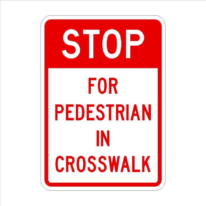 Stop For Pedestrian In Crosswalk