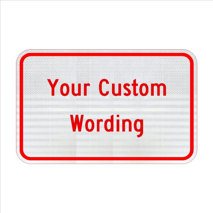 Horizontal Custom Signs
