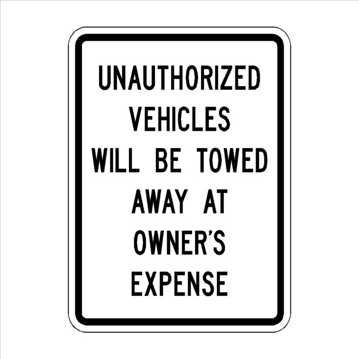 Unauthorized Vehicles Will Be Towed