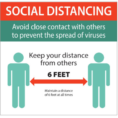 Social Distance Window Cling