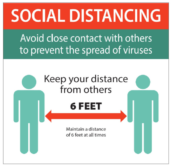 Social Distance Window Cling