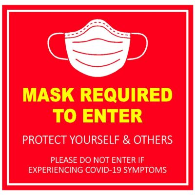 Mask Required Window Cling
