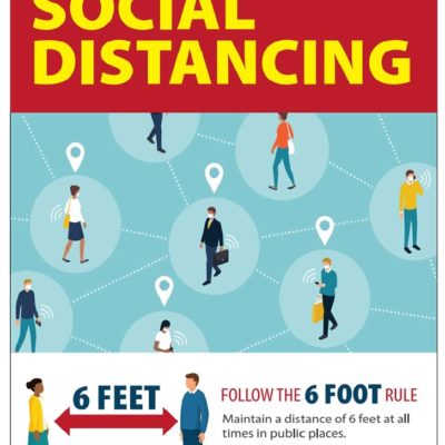 Practice Social Distancing Window Cling