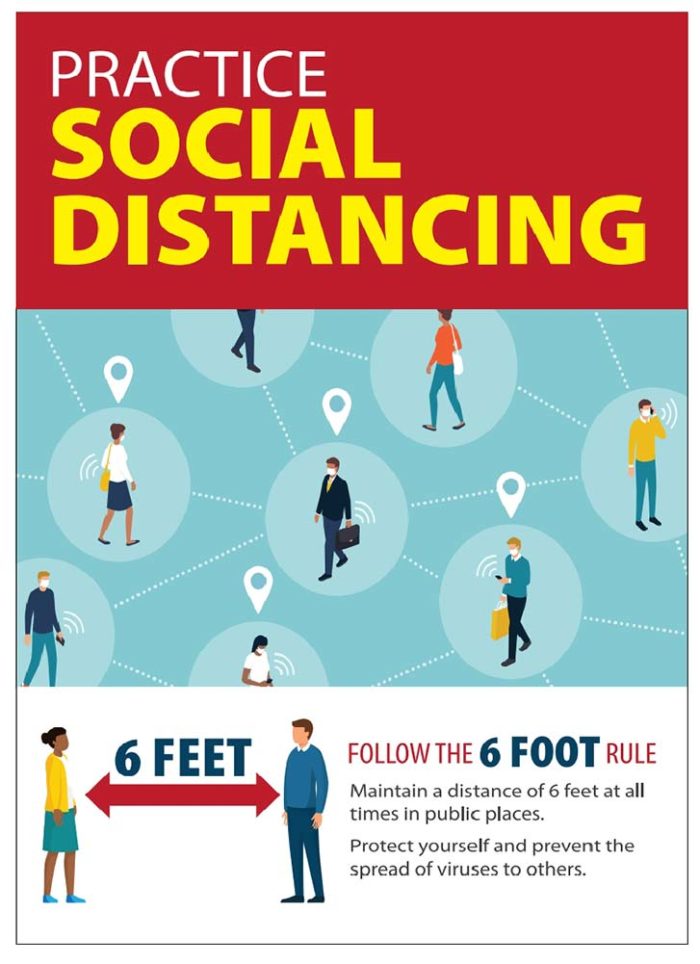 Practice Social Distancing Window Cling