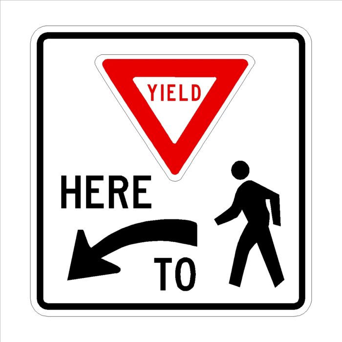 Yield Here (Arrow Left)