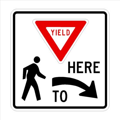 Yield Here (Arrow Right)