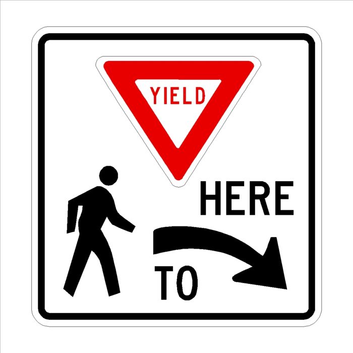 Yield Here (Arrow Right)