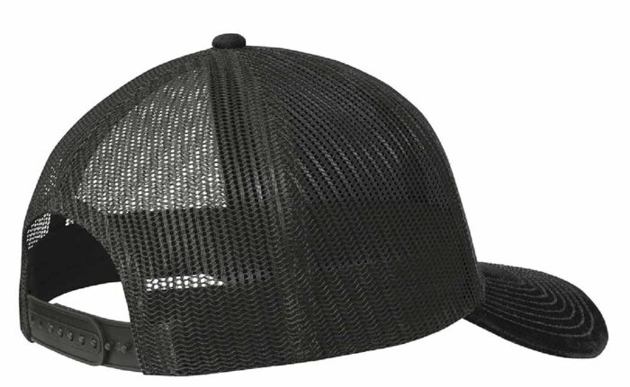 Port Authority® Snapback Trucker Cap Black/Grey Steel - Image 2