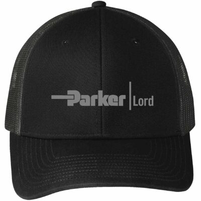 Port Authority® Snapback Trucker Cap Black/Grey Steel