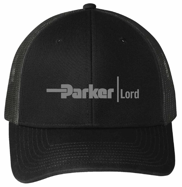 Port Authority® Snapback Trucker Cap Black/Grey Steel